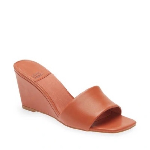 Jeffrey Campbell Appetit Wedge Leather Slide Sandal 9 - Picture 1 of 8
